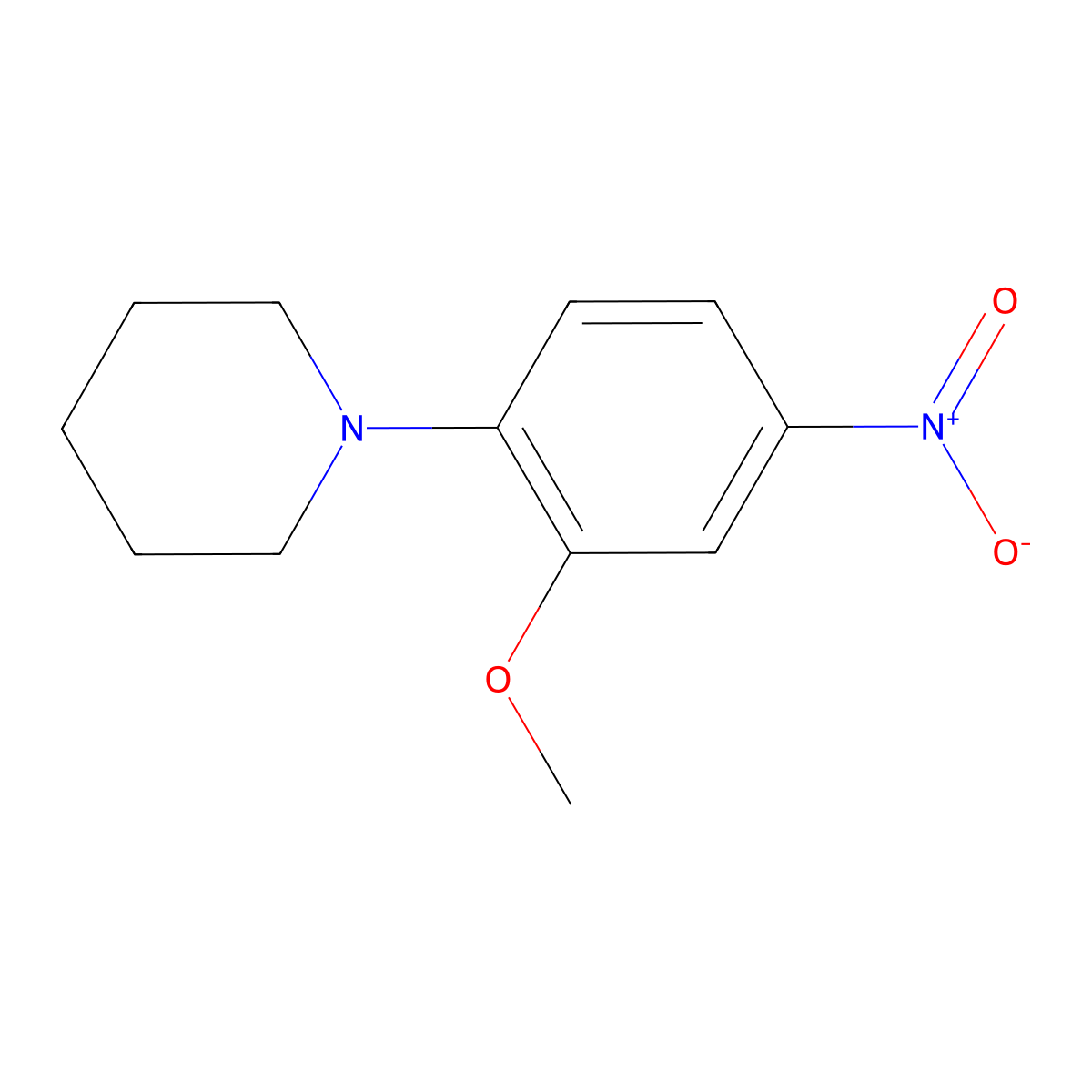 1-(2-Methoxy-4-nitrophenyl)piperidine molecular structure, CAS 118450-89-8