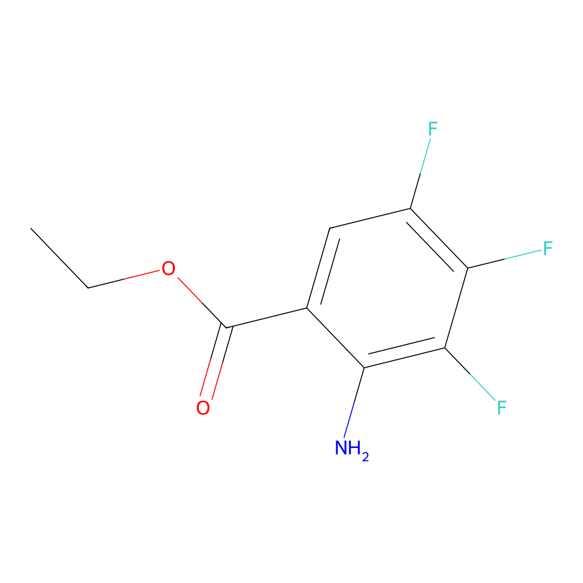 Ethyl 2-amino-3,4,5-trifluorobenzoate molecular structure, CAS 1184500-46-6