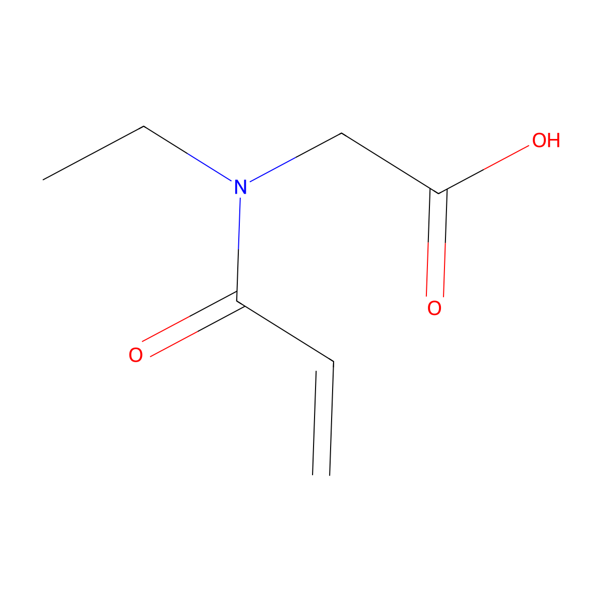 2-(N-ethylprop-2-enamido)acetic acid molecular structure, CAS 1184500-88-6