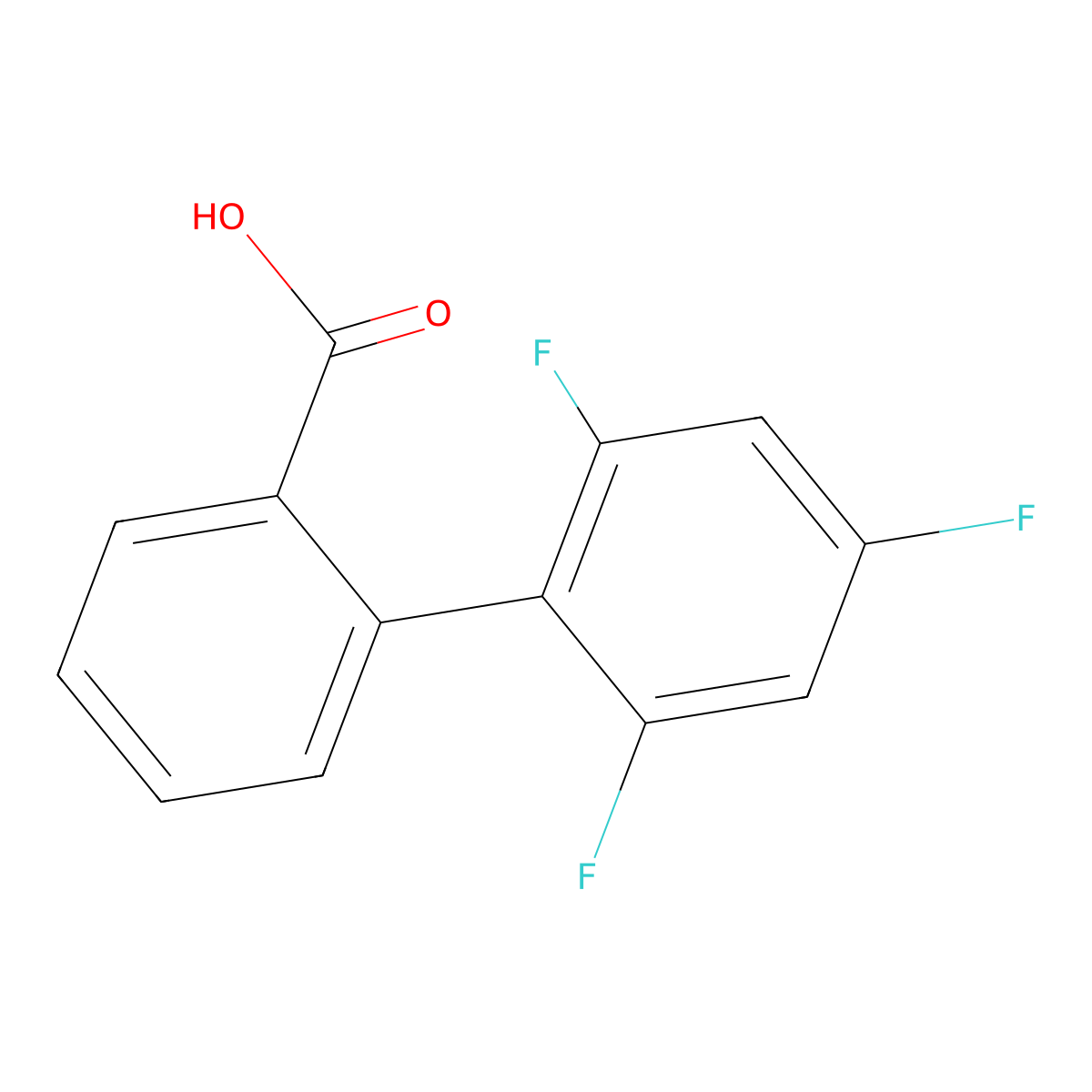 2-(2,4,6-Trifluorophenyl)benzoic acid molecular structure, CAS 1184503-21-6