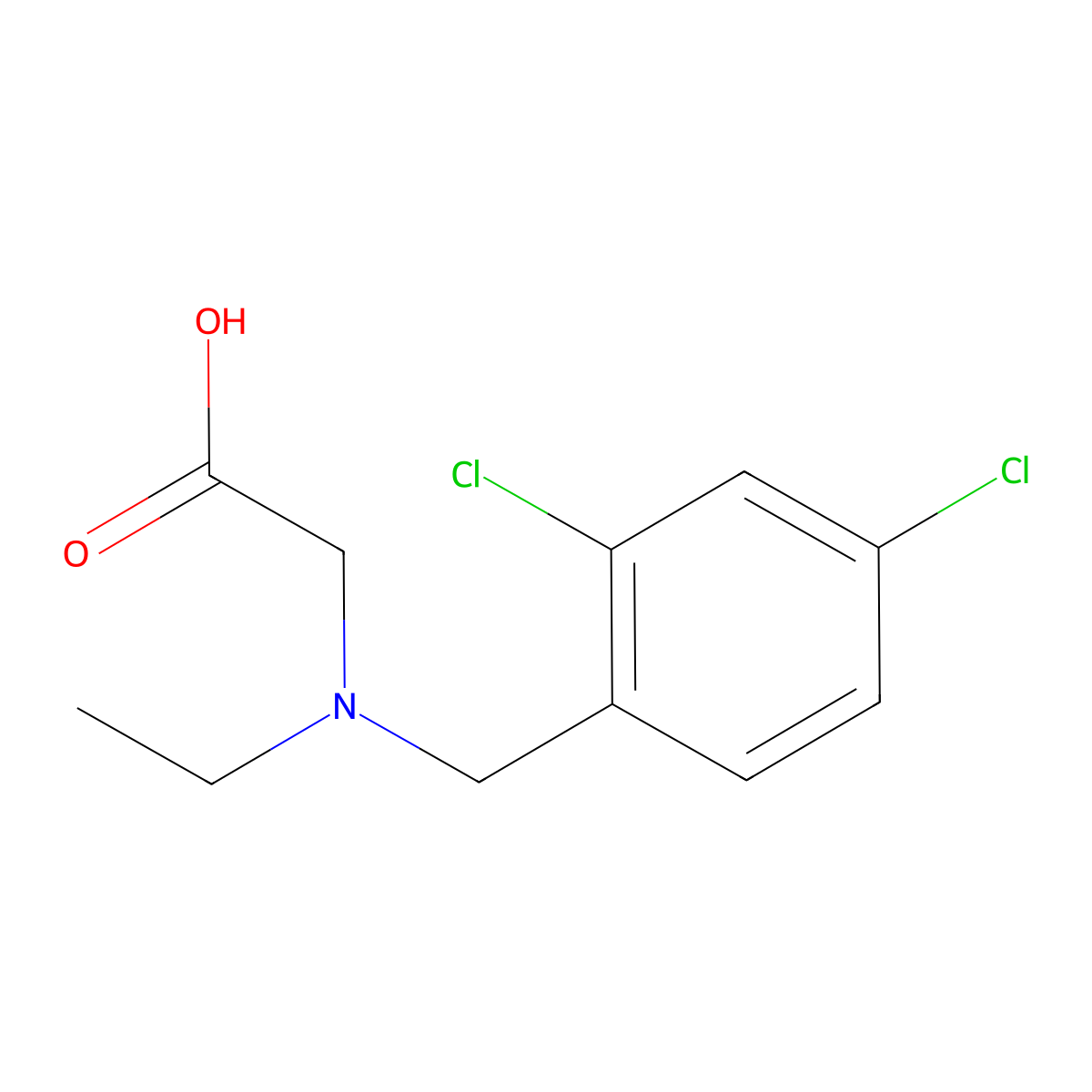 [(2,4-Dichloro-benzyl)-ethyl-amino]-acetic acid molecular structure, CAS 1184511-43-0