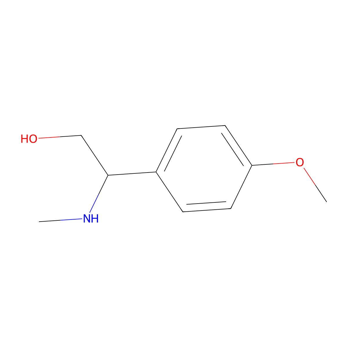 2-(4-Methoxyphenyl)-2-(methylamino)ethan-1-ol molecular structure, CAS 1184516-35-5