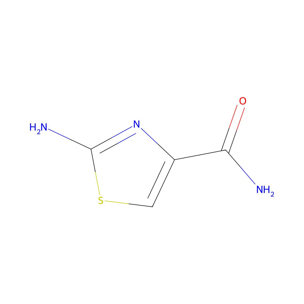 2-Amino-1,3-thiazole-4-carboxamide molecular structure, CAS 118452-02-1