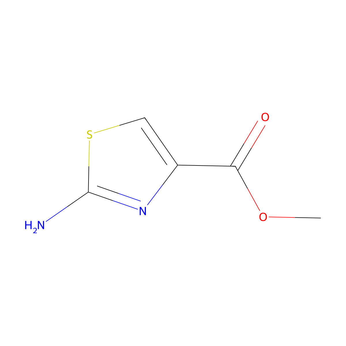 Methyl 2-amino-1,3-thiazole-4-carboxylate molecular structure, CAS 118452-04-3