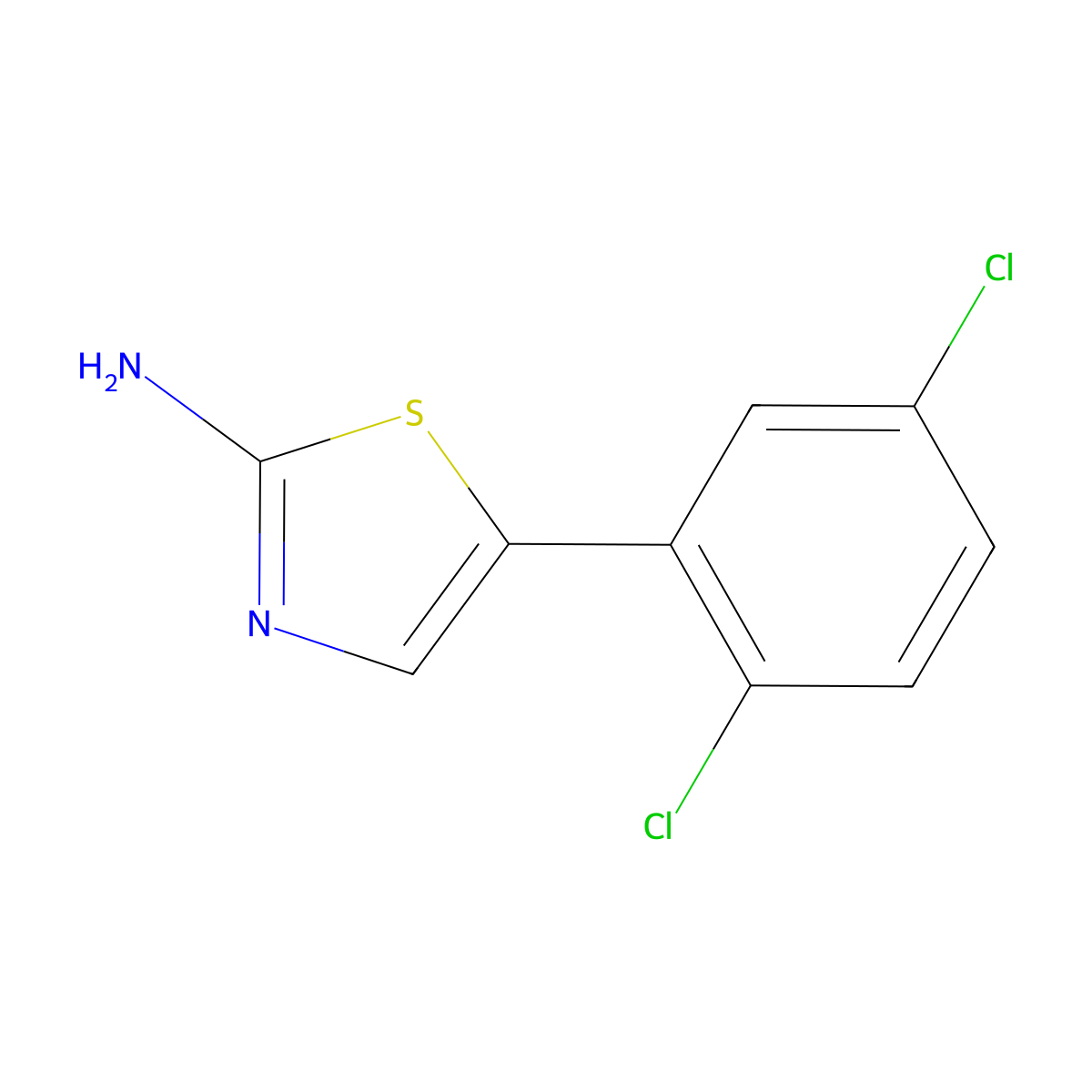 5-(2,5-Dichlorophenyl)thiazol-2-amine molecular structure, CAS 1184520-88-4