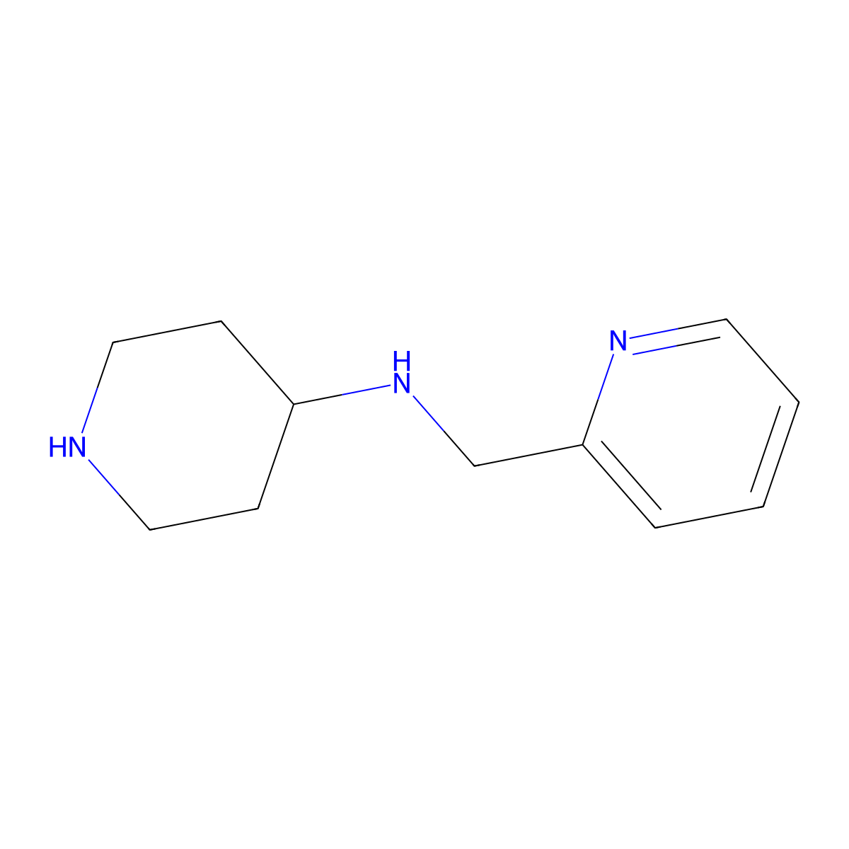 N-[(Pyridin-2-yl)methyl]piperidin-4-amine molecular structure, CAS 1184521-60-5