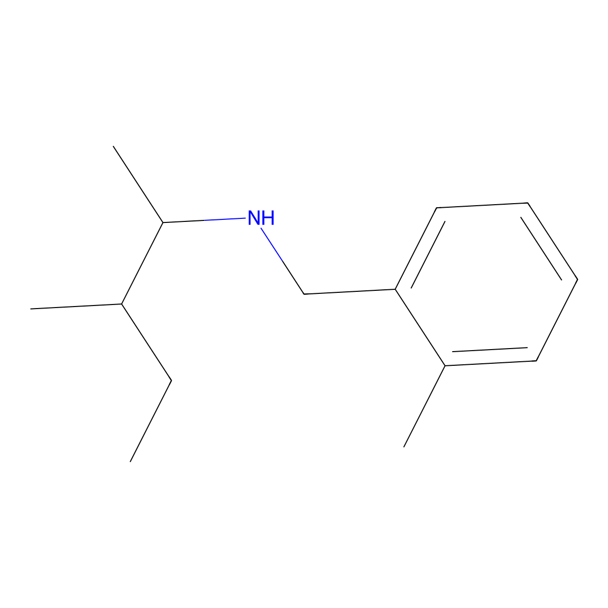 (3-Methylpentan-2-yl)[(2-methylphenyl)methyl]amine molecular structure, CAS 1184531-31-4