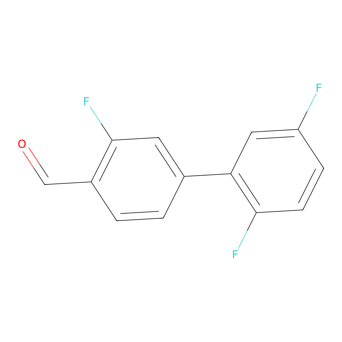 4-(2,5-Difluorophenyl)-2-fluorobenzaldehyde molecular structure, CAS 1184531-73-4