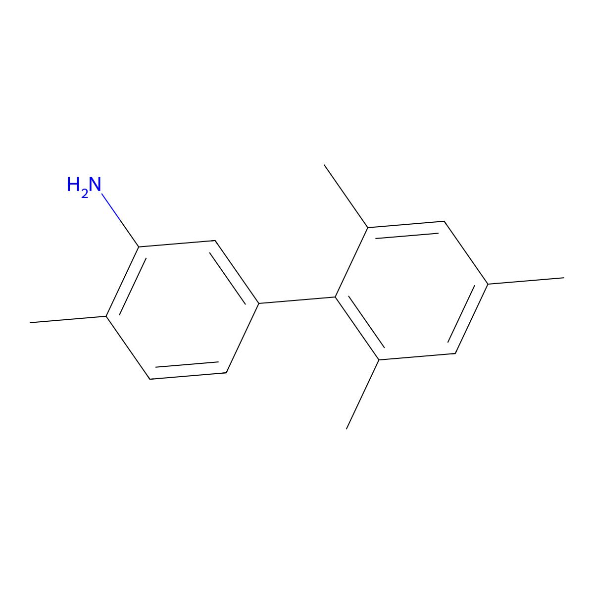 2',4,4',6'-Tetramethyl-[1,1'-biphenyl]-3-amine molecular structure, CAS 1184532-58-8
