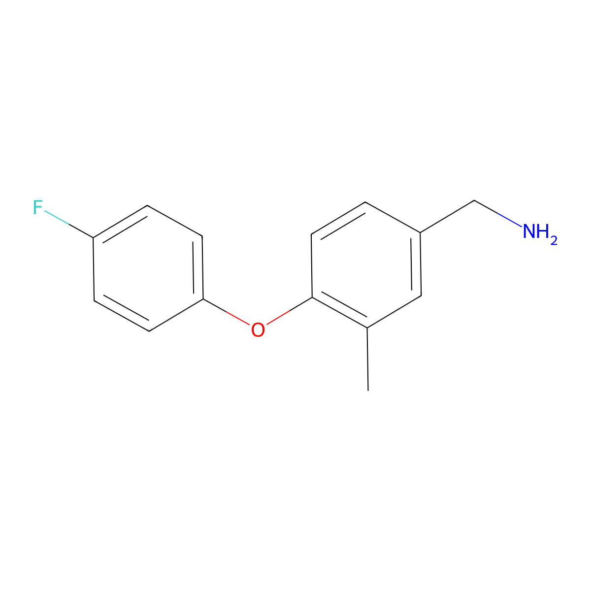 [4-(4-Fluorophenoxy)-3-methylphenyl]methanamine molecular structure, CAS 1184533-77-4