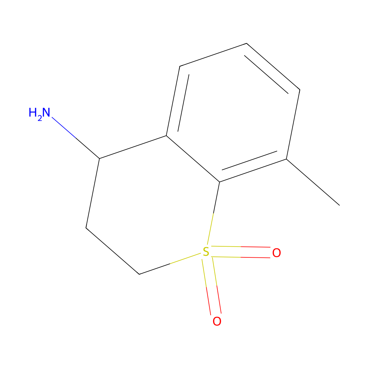 4-Amino-8-methylthiochroman 1,1-dioxide molecular structure, CAS 1184534-31-3