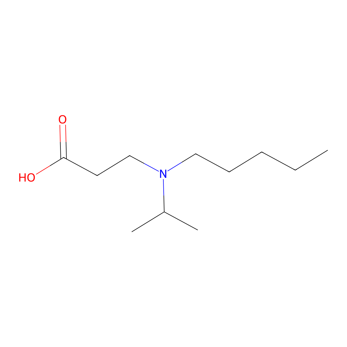 3-(Isopropyl(pentyl)amino)propanoic acid molecular structure, CAS 1184534-53-9