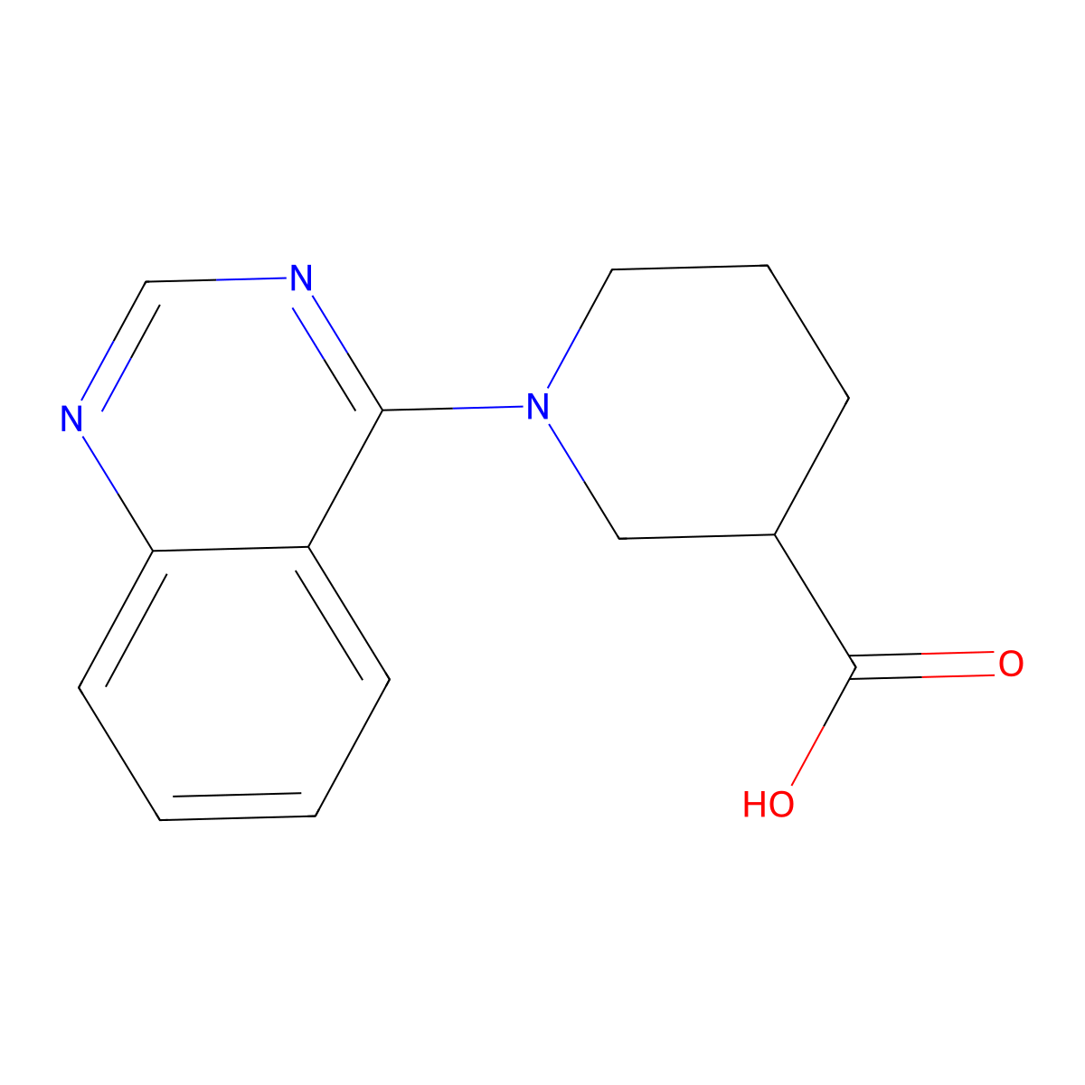 1-(Quinazolin-4-yl)piperidine-3-carboxylic acid molecular structure, CAS 1184535-87-2
