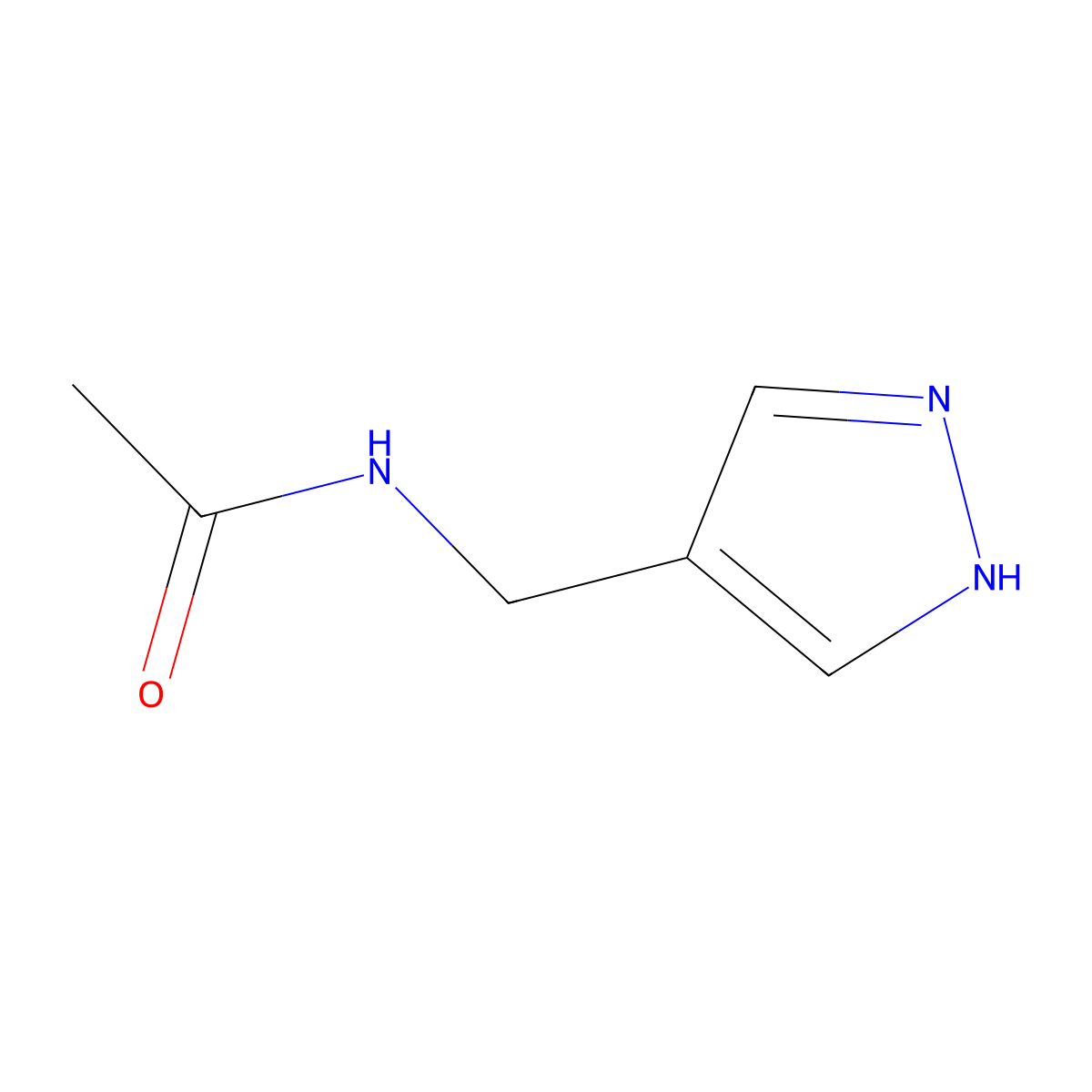 N-((1H-pyrazol-4-yl)methyl)acetamide molecular structure, CAS 1184541-34-1