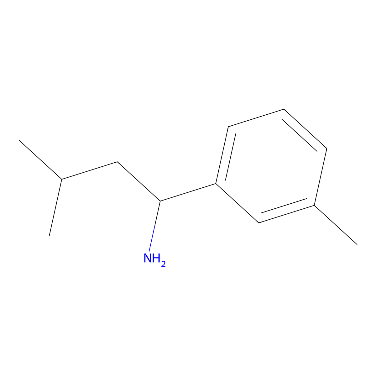 3-Methyl-1-(3-methylphenyl)butan-1-amine molecular structure, CAS 1184551-14-1
