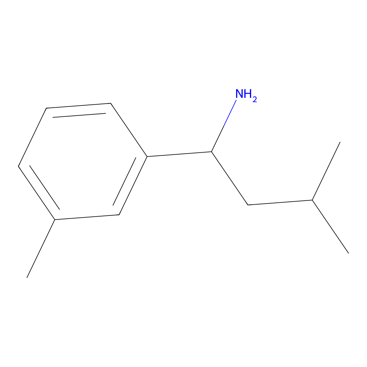 3-Methyl-1-(3-methylphenyl)butan-1-amine molecular structure, CAS 1184551-14-1