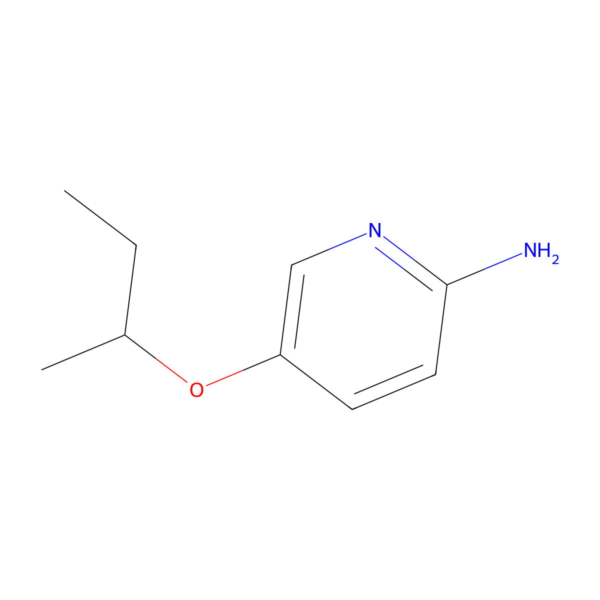 5-(Butan-2-yloxy)pyridin-2-amine molecular structure, CAS 1184554-17-3