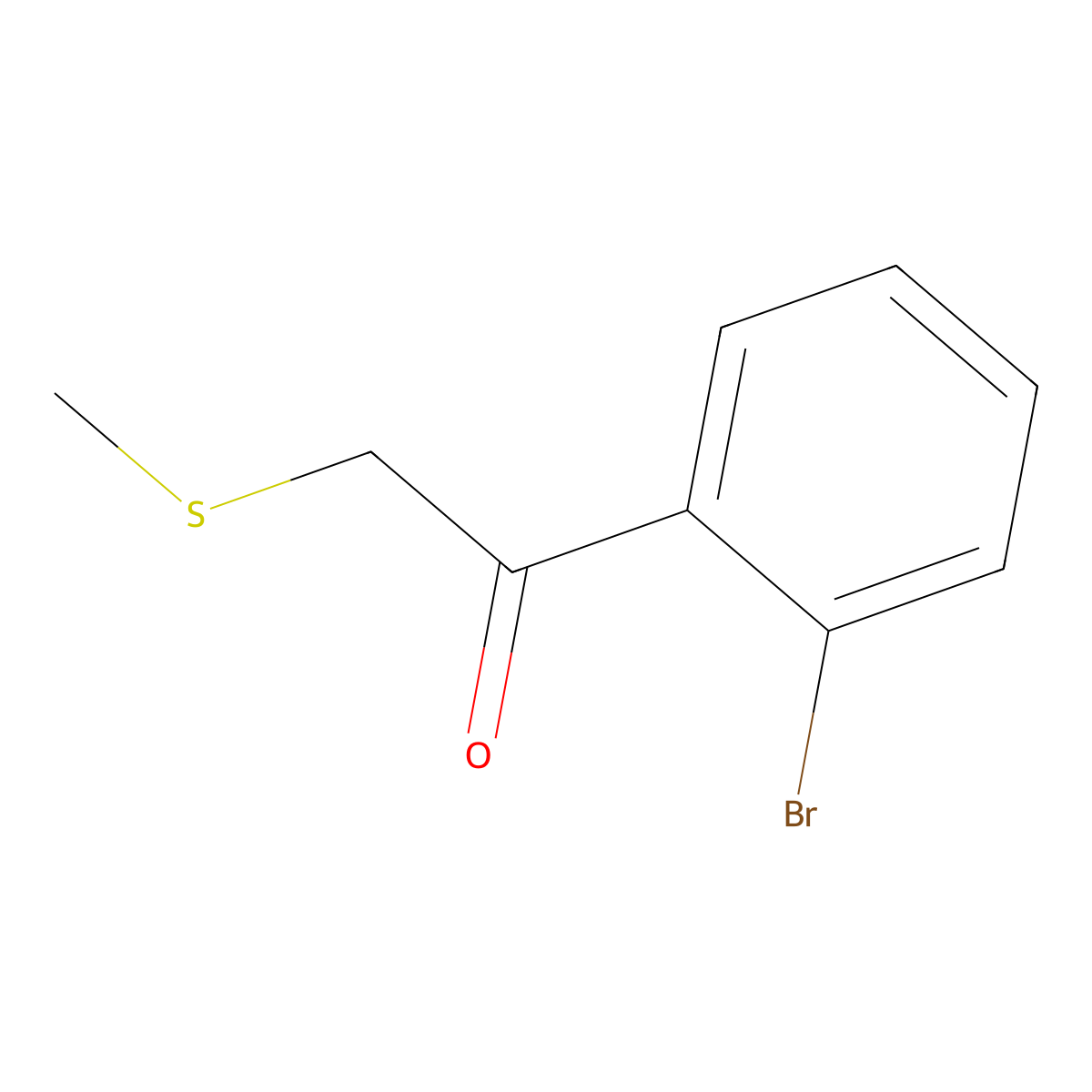 1-(2-Bromophenyl)-2-(methylsulfanyl)ethan-1-one molecular structure, CAS 1184554-64-0