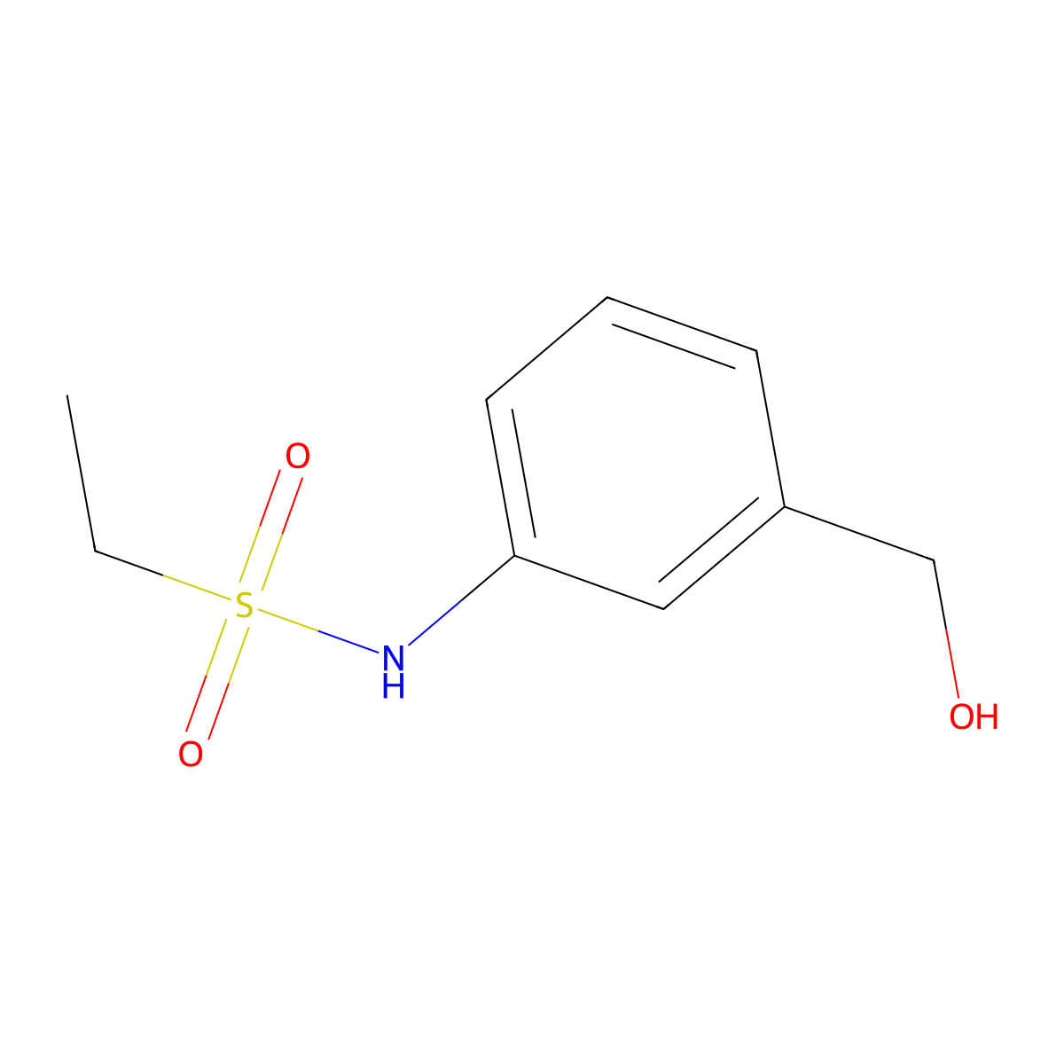 N-(3-(Hydroxymethyl)phenyl)ethanesulfonamide molecular structure, CAS 1184556-81-7