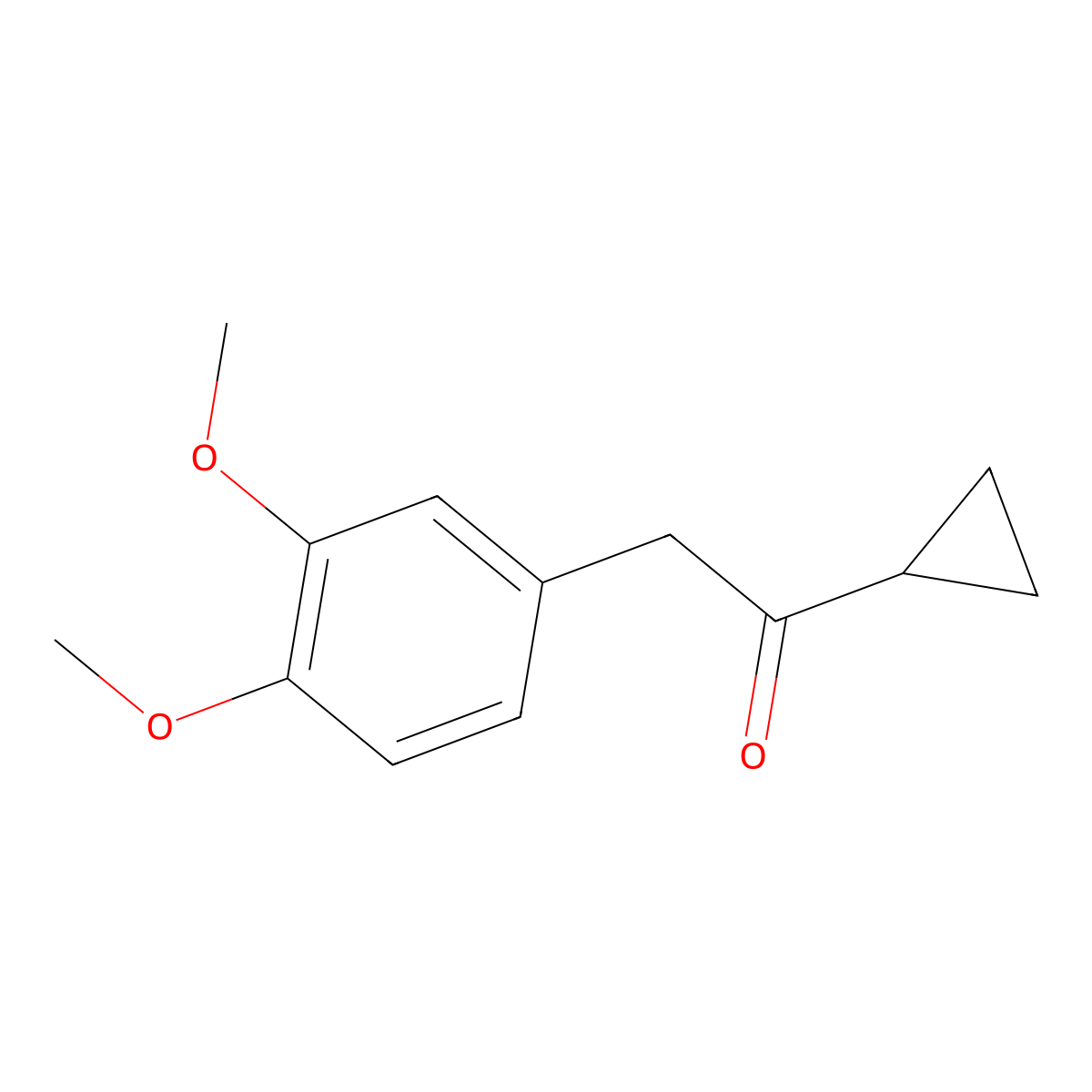 1-Cyclopropyl-2-(3,4-dimethoxyphenyl)ethan-1-one molecular structure, CAS 1184558-92-6