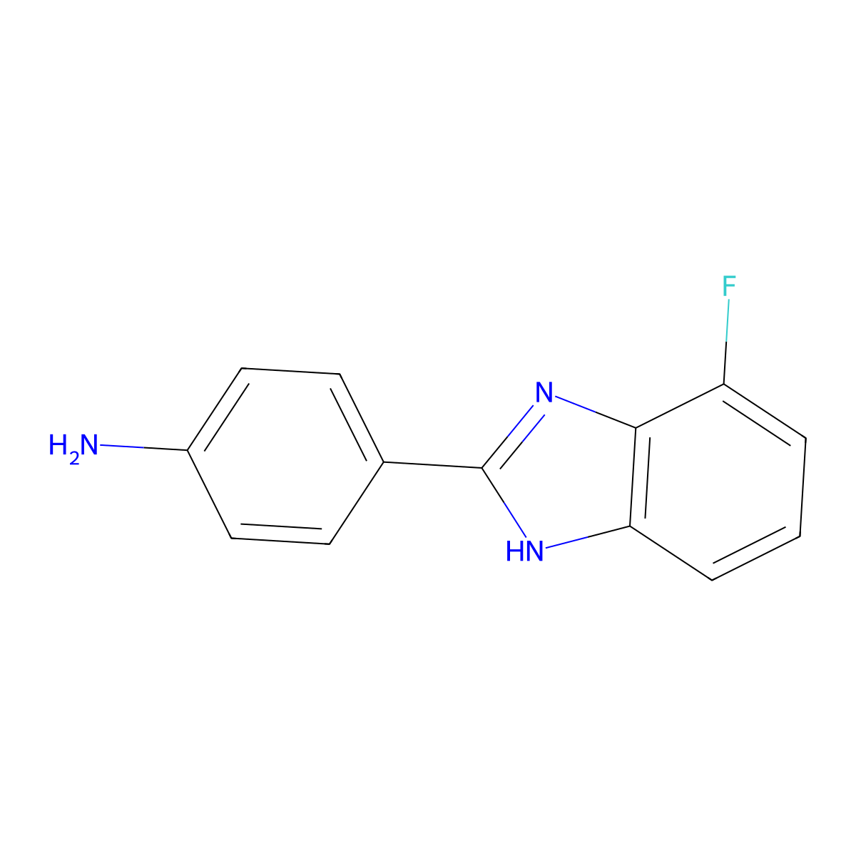 4-(4-fluoro-1H-1,3-benzodiazol-2-yl)aniline molecular structure, CAS 1184562-80-8