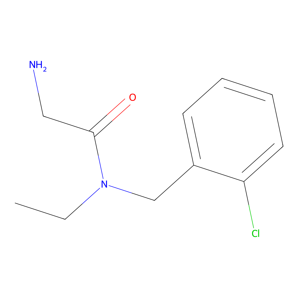 2-Amino-N-(2-chloro-benzyl)-N-ethyl-acetamide molecular structure, CAS 1184563-92-5