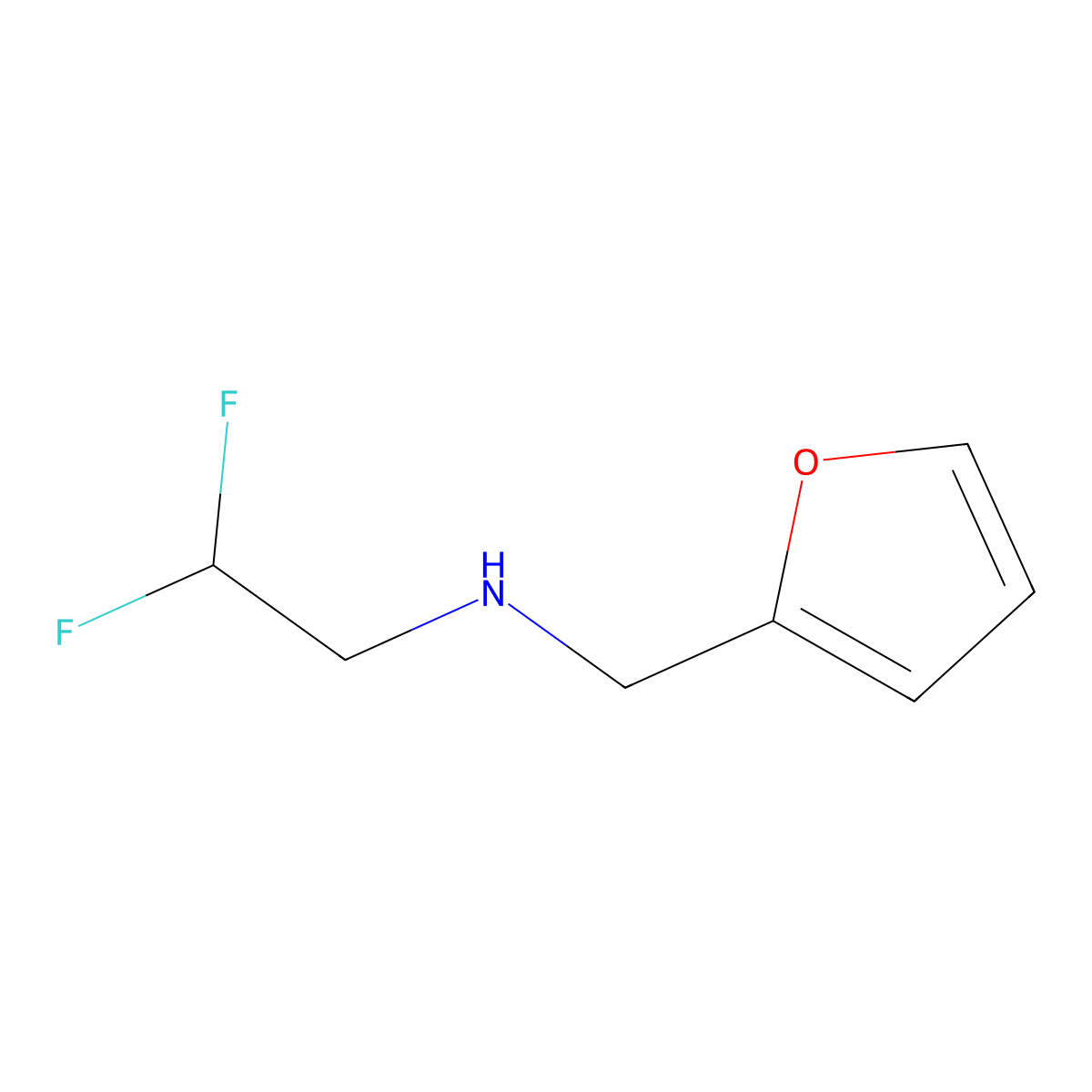 (2,2-Difluoroethyl)(2-furylmethyl)amine molecular structure, CAS 1184565-00-1