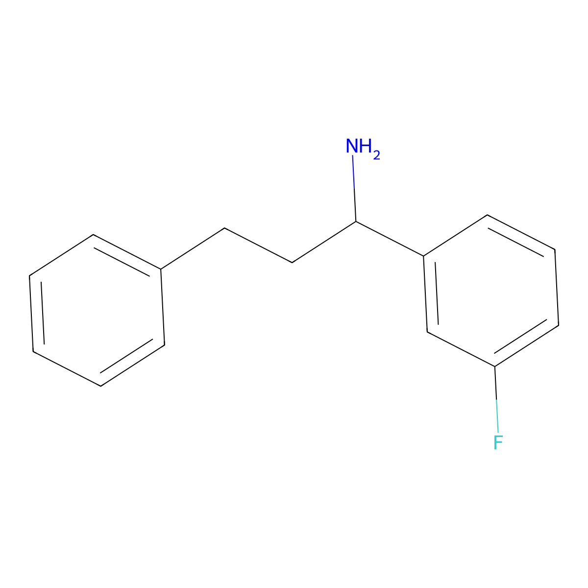 1-(3-Fluorophenyl)-3-phenylpropan-1-amine molecular structure, CAS 1184565-41-0