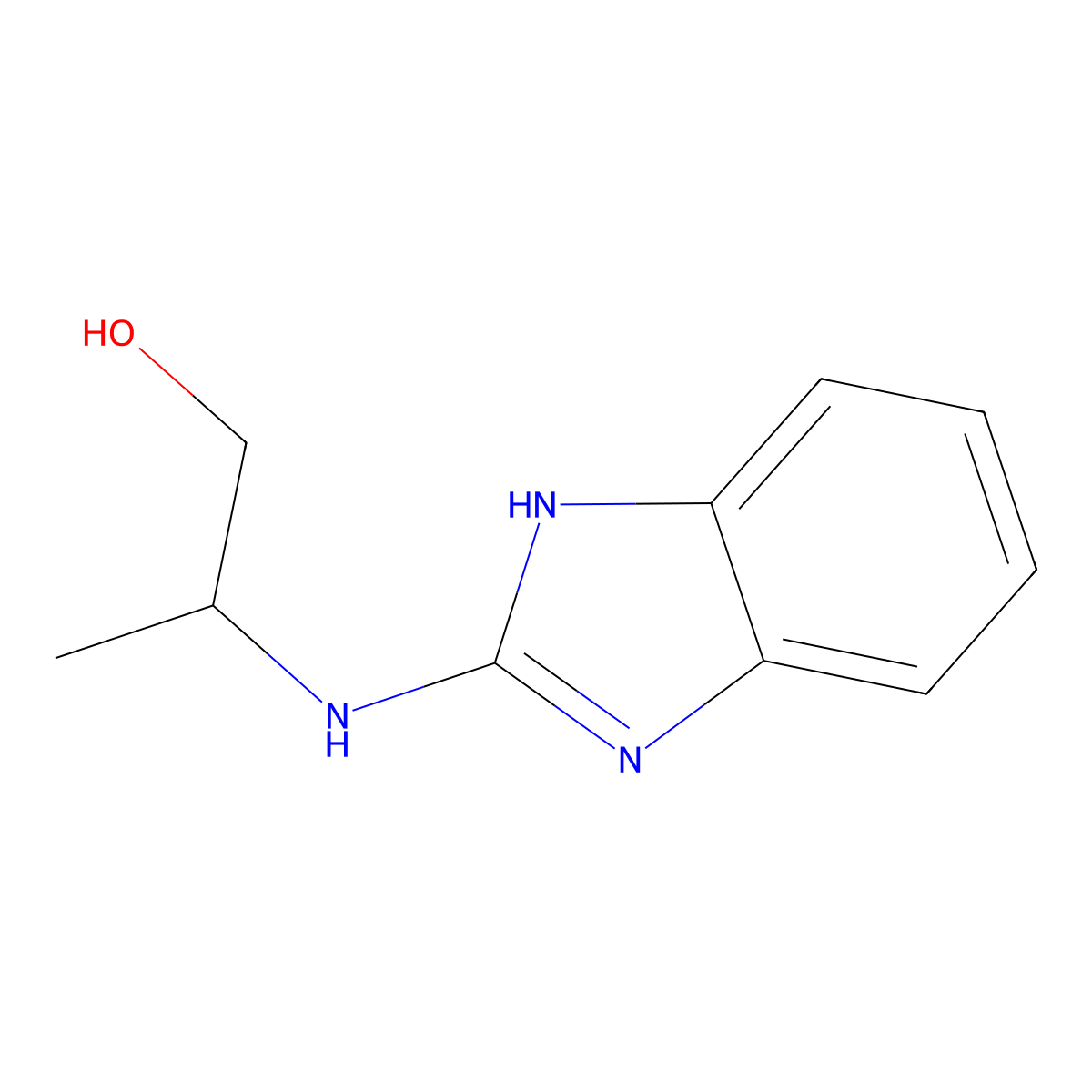 2-[(1H-1,3-benzodiazol-2-yl)amino]propan-1-ol molecular structure, CAS 1184570-88-4