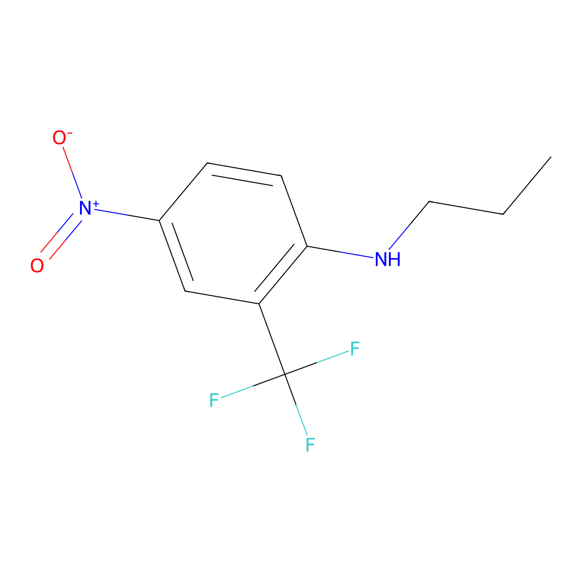 4-nitro-N-propyl-2-(trifluoromethyl)aniline molecular structure, CAS 1184581-60-9