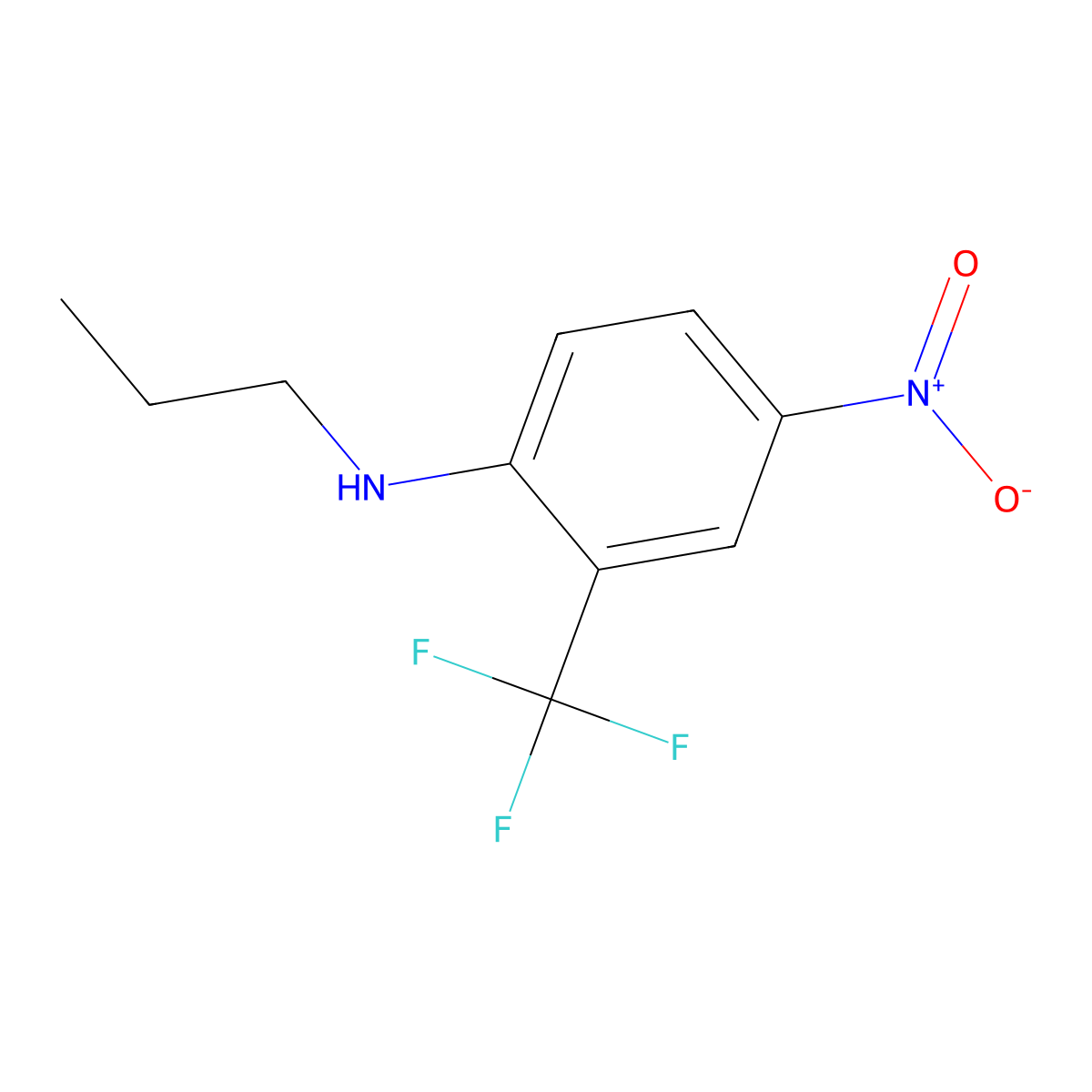 4-nitro-N-propyl-2-(trifluoromethyl)aniline molecular structure, CAS 1184581-60-9