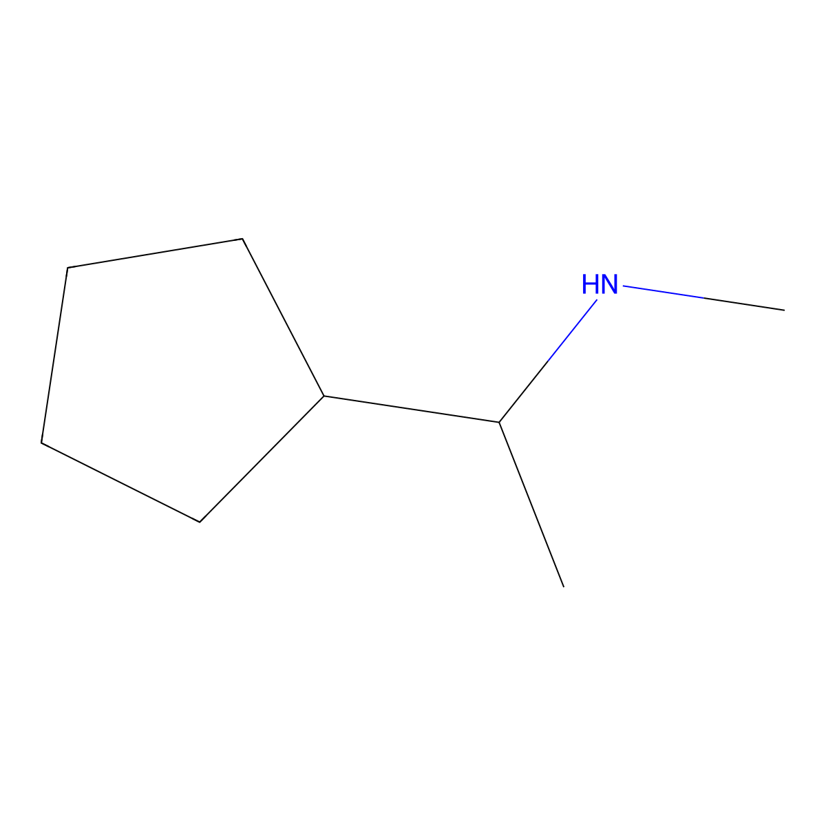 (1-Cyclopentylethyl)(methyl)amine molecular structure, CAS 1184586-58-0