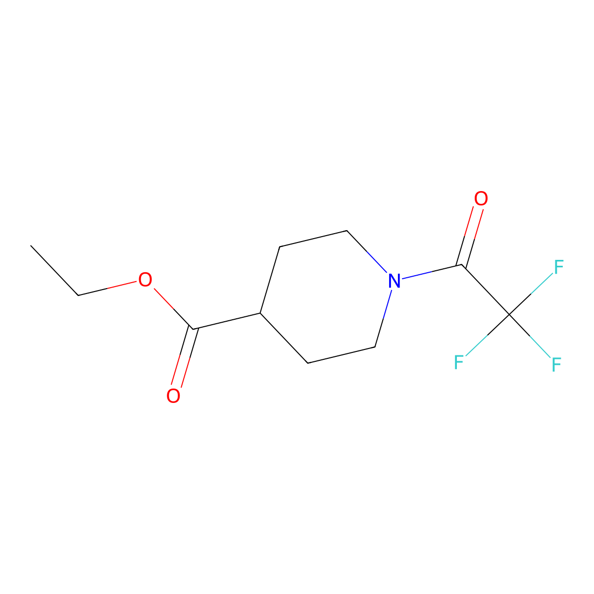 Ethyl 1-(trifluoroacetyl)piperidine-4-carboxylate molecular structure, CAS 1184586-71-7