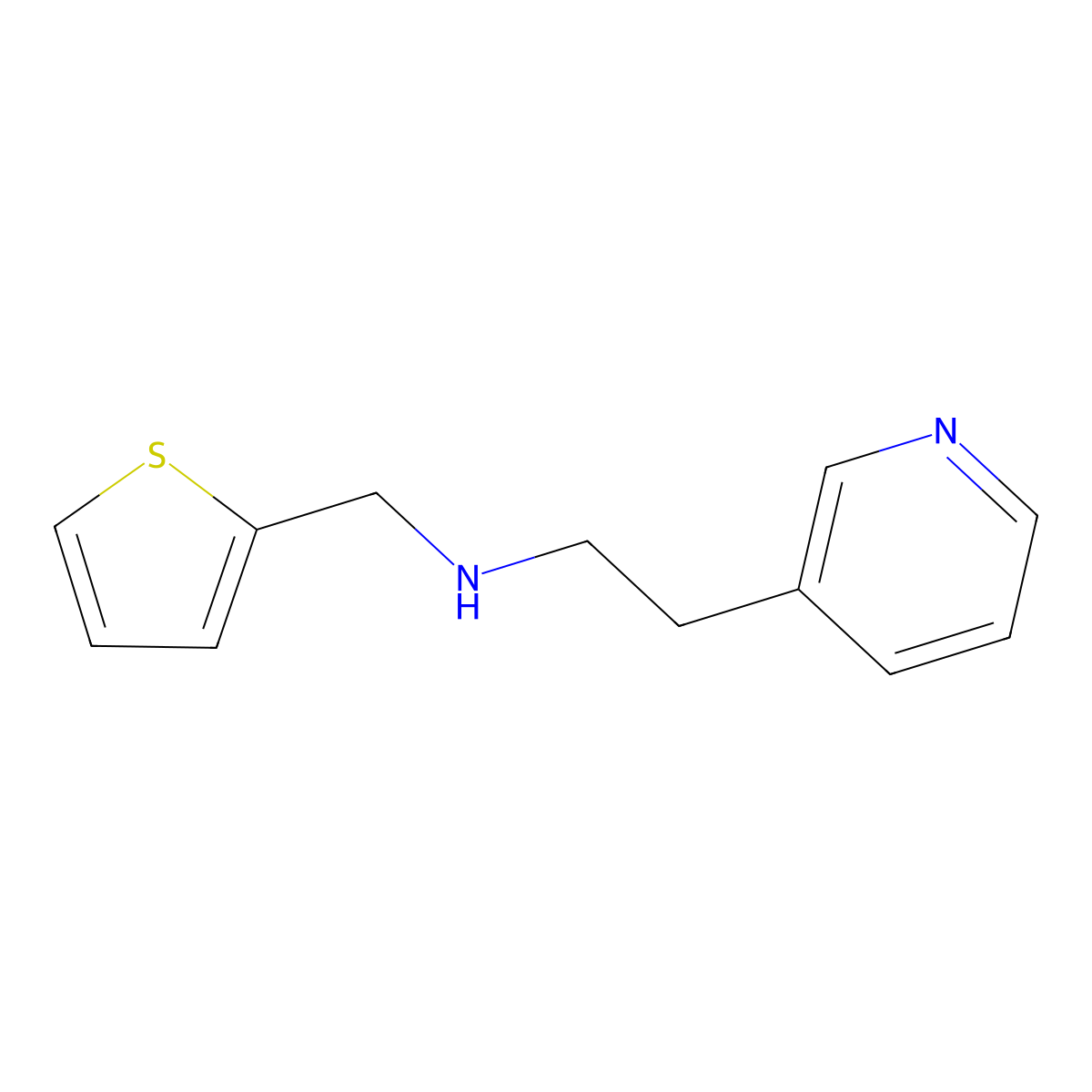 2-(Pyridin-3-yl)-N-(thiophen-2-ylmethyl)ethan-1-amine molecular structure, CAS 1184587-91-4