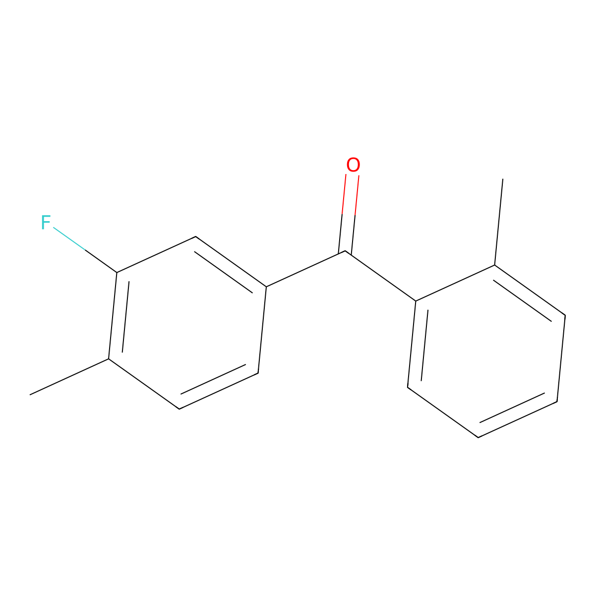 Methanone, (3-fluoro-4-methylphenyl)(2-methylphenyl)- molecular structure, CAS 1184590-28-0