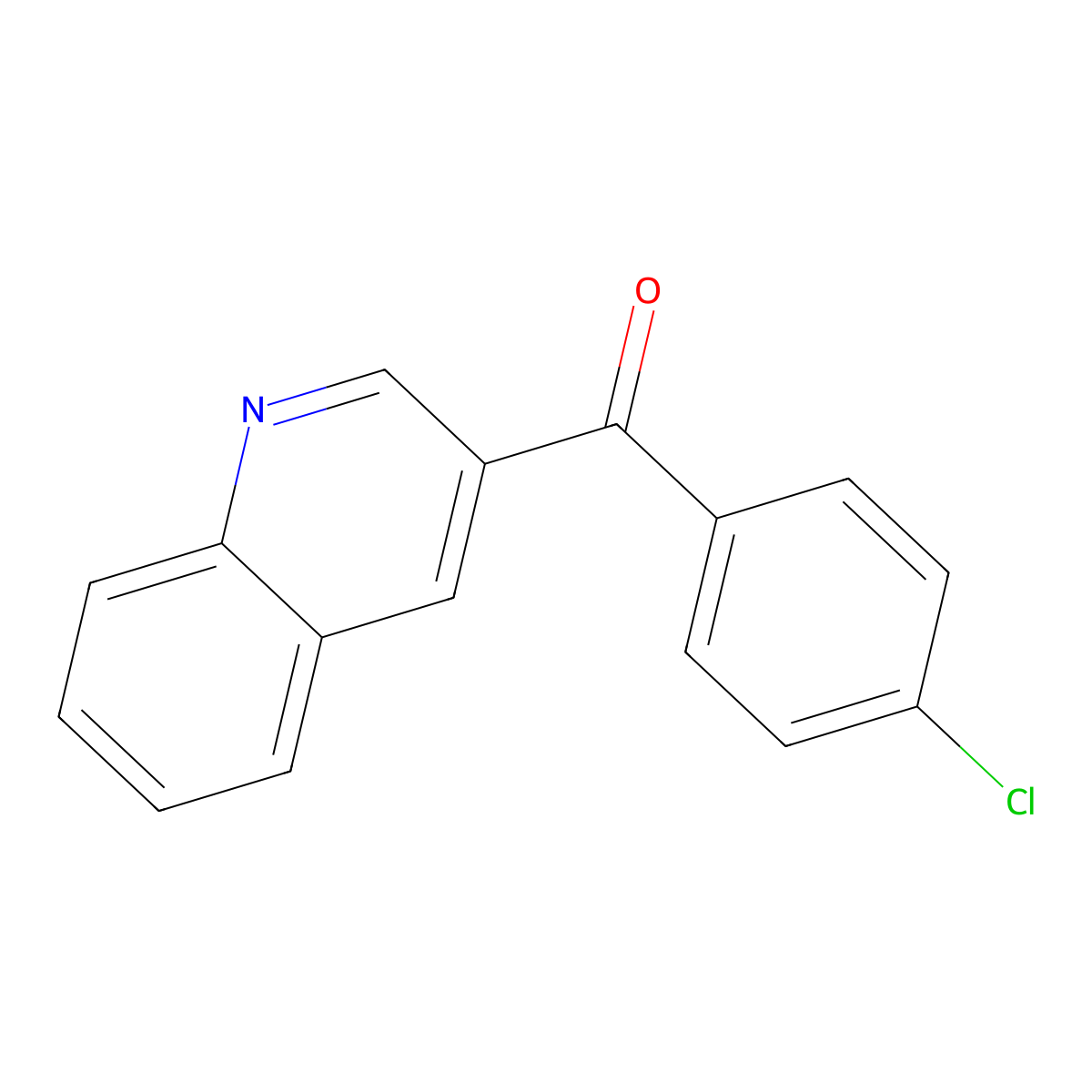 (4-Chlorophenyl)(quinolin-3-yl)methanone molecular structure, CAS 1184592-10-6