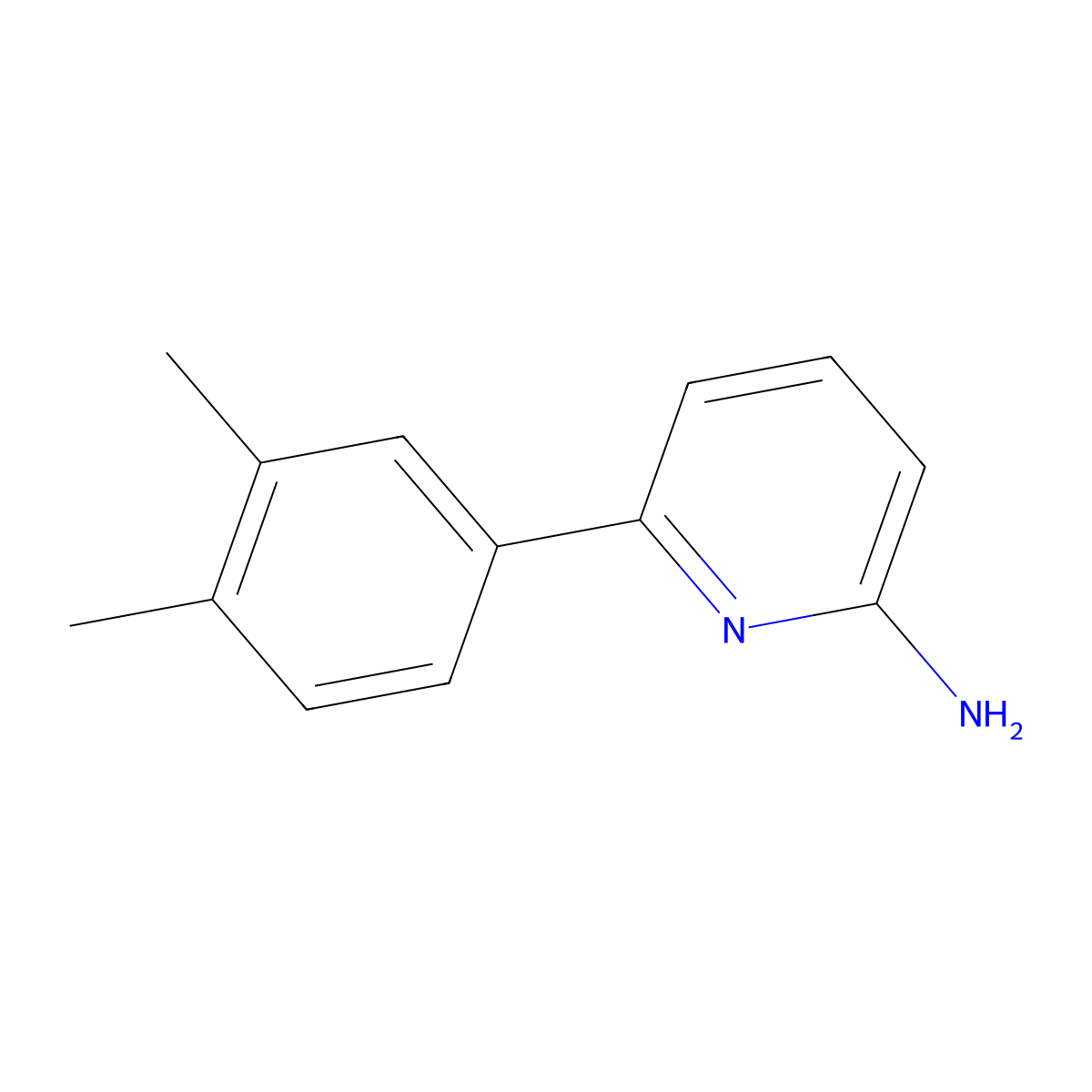6-(3,4-Dimethylphenyl)-2-pyridinamine molecular structure, CAS 1184596-24-4