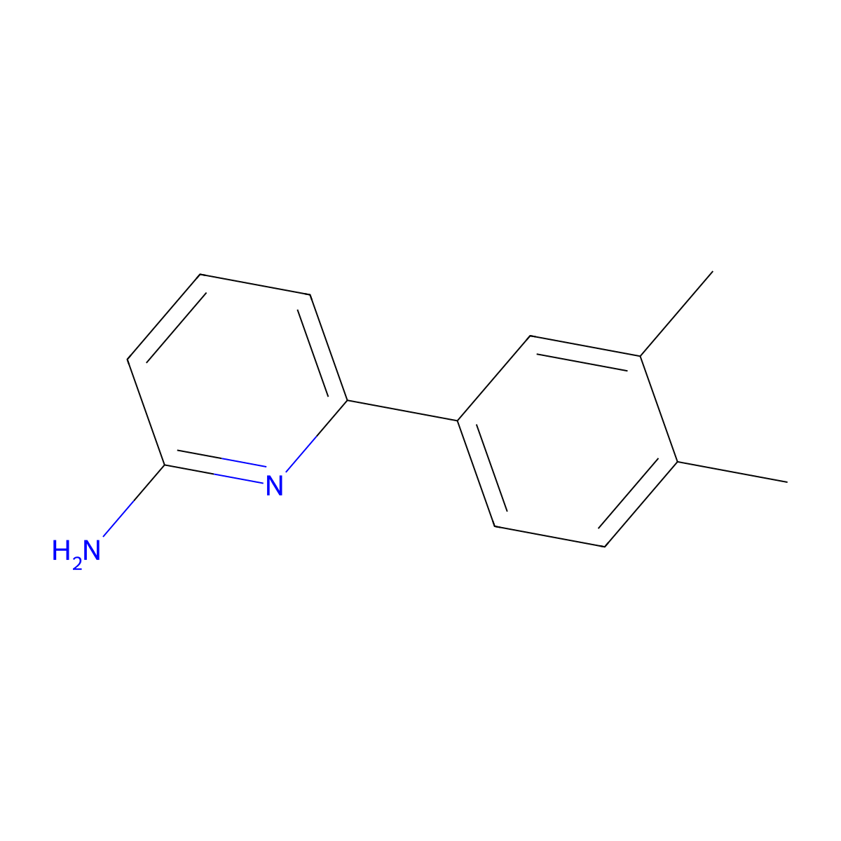6-(3,4-Dimethylphenyl)-2-pyridinamine molecular structure, CAS 1184596-24-4