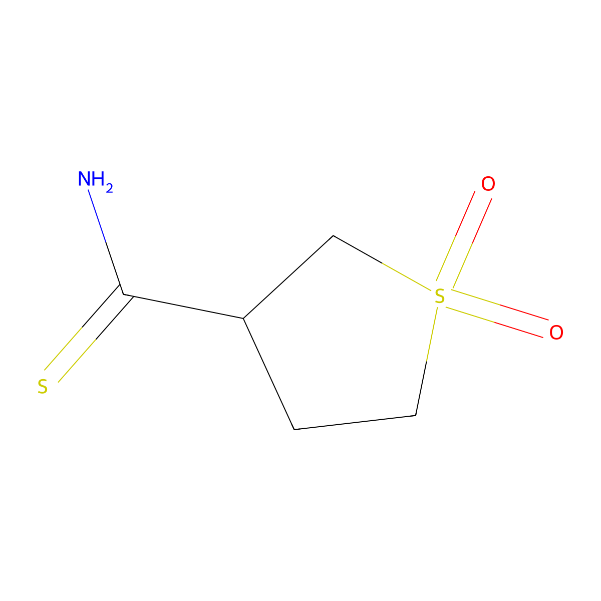 1,1-Dioxo-1lambda6-thiolane-3-carbothioamide molecular structure, CAS 1184604-39-4