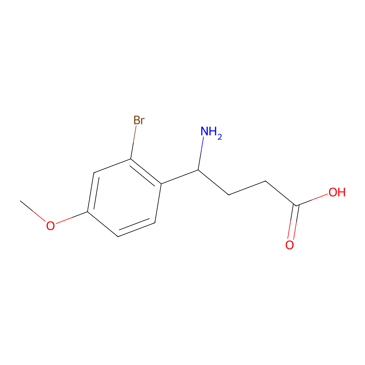4-Amino-4-(2-bromo-4-methoxyphenyl)butanoic acid molecular structure, CAS 1184608-84-1