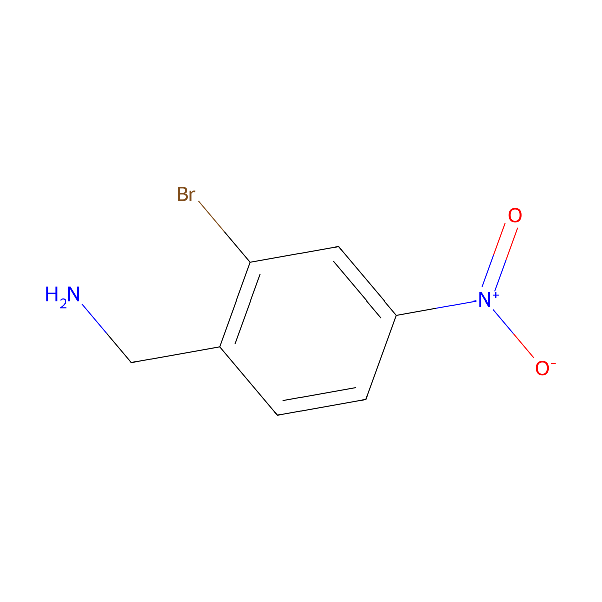 (2-Bromo-4-nitrophenyl)methanamine molecular structure, CAS 1184618-20-9