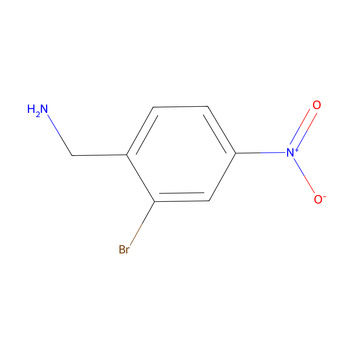 (2-Bromo-4-nitrophenyl)methanamine molecular structure, CAS 1184618-20-9