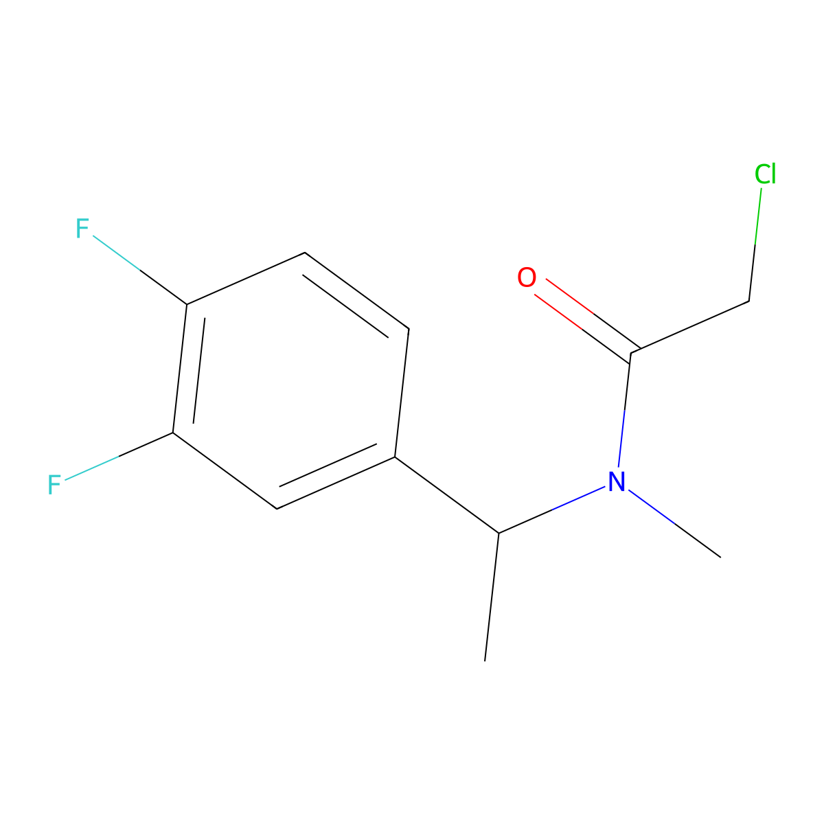 2-chloro-N-[1-(3,4-difluorophenyl)ethyl]-N-methylacetamide molecular structure, CAS 1184623-15-1