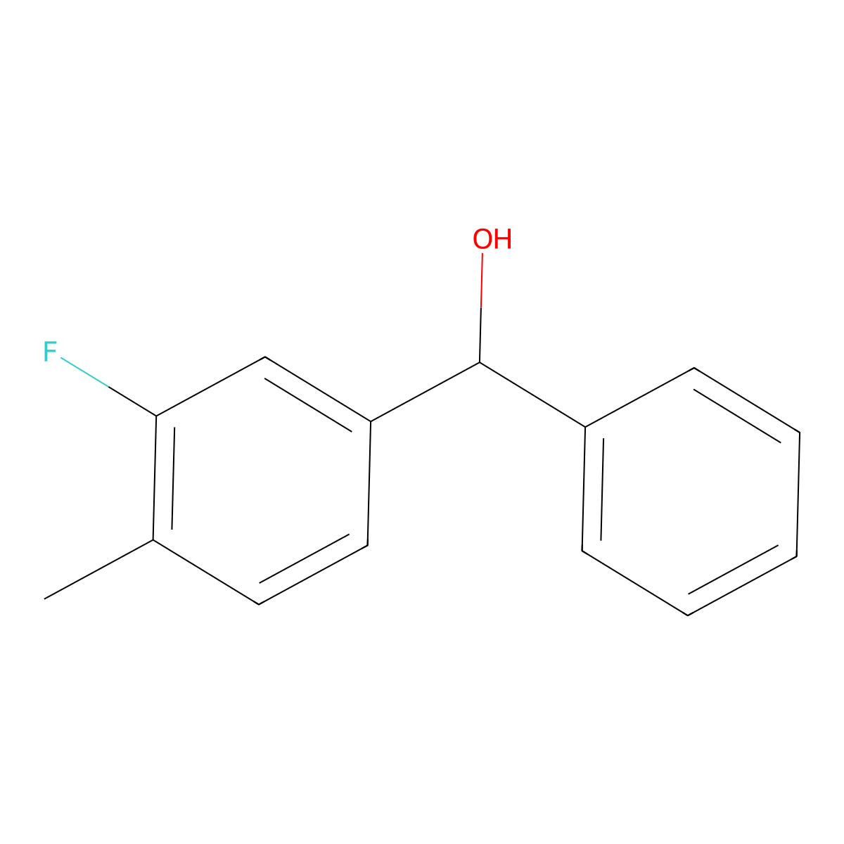 (3-Fluoro-4-methylphenyl)(phenyl)methanol molecular structure, CAS 1184624-09-6