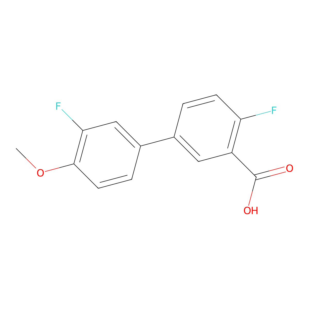 2-Fluoro-5-(3-fluoro-4-methoxyphenyl)benzoic acid molecular structure, CAS 1184632-29-8