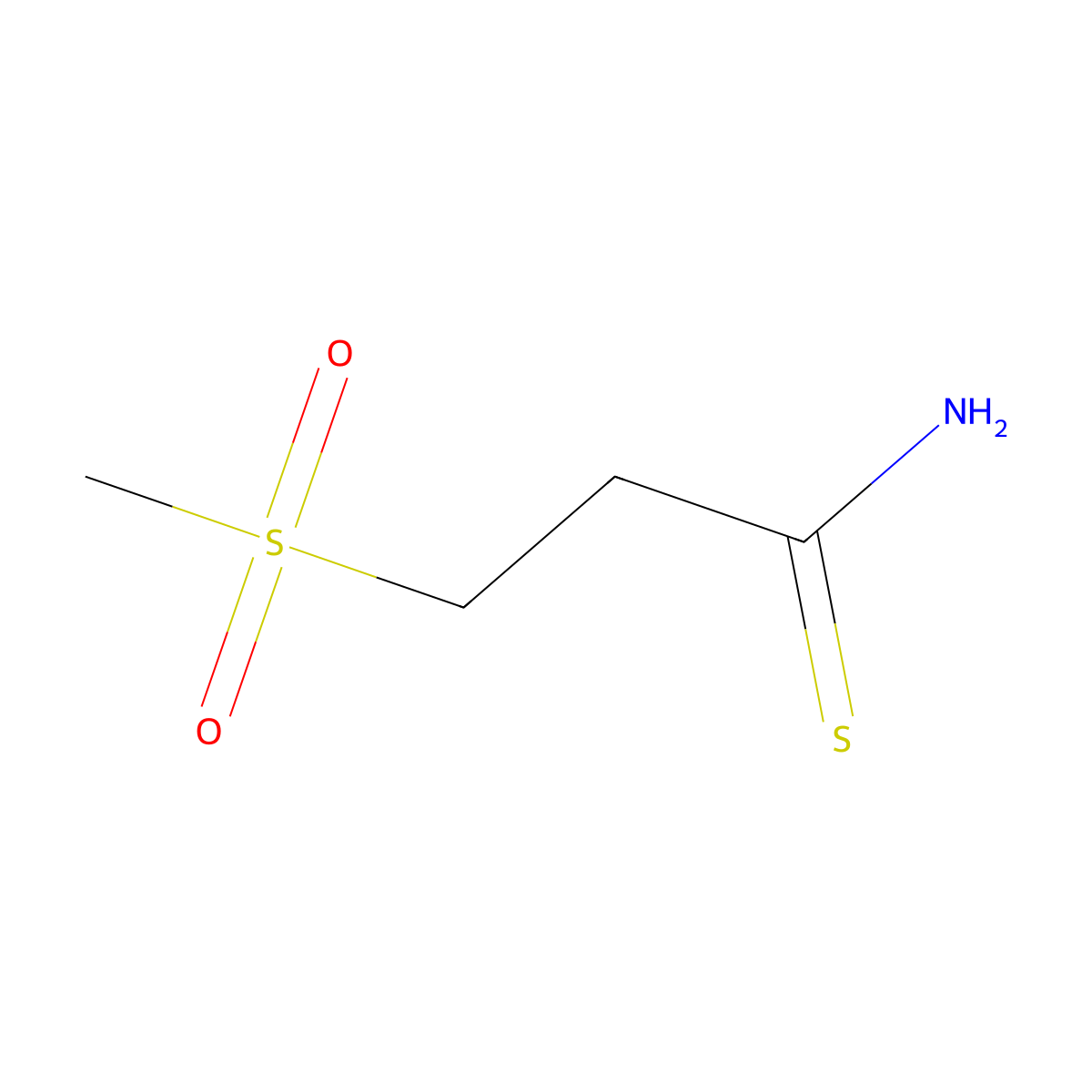 3-Methanesulfonylpropanethioamide molecular structure, CAS 1184632-44-7
