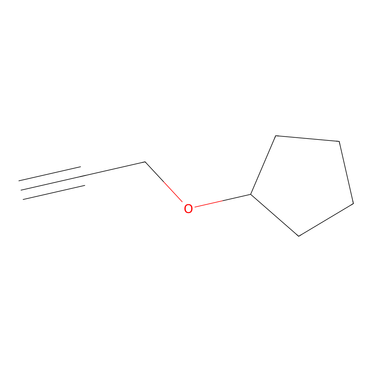 (Prop-2-yn-1-yloxy)cyclopentane molecular structure, CAS 118464-10-1