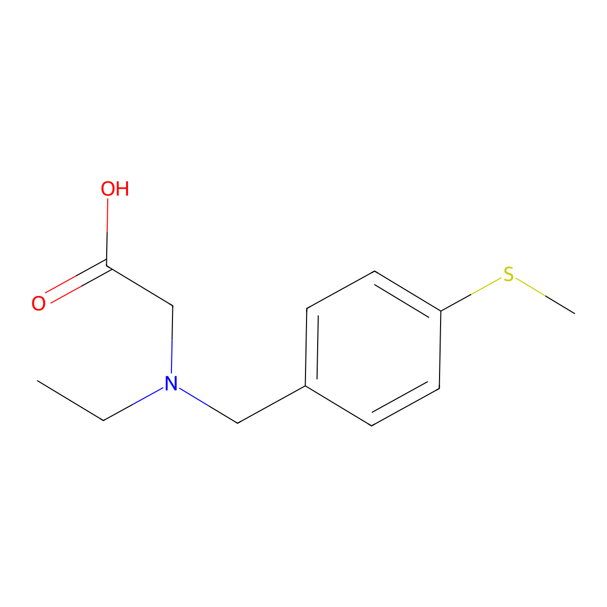 [Ethyl-(4-methylsulfanyl-benzyl)-amino]-acetic acid molecular structure, CAS 1184641-55-1