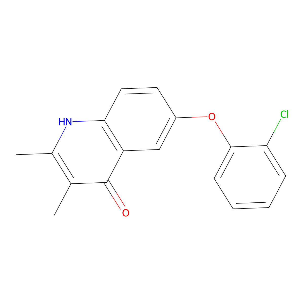 6-(2-Chlorophenoxy)-2,3-dimethyl-1,4-dihydroquinolin-4-one molecular structure, CAS 1184643-06-8