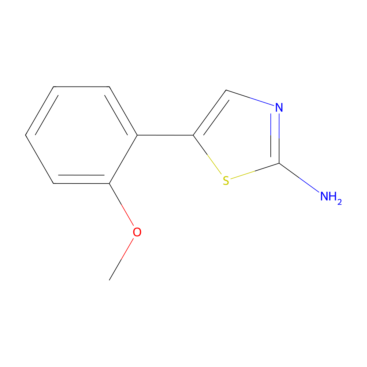 5-(2-Methoxyphenyl)thiazol-2-amine molecular structure, CAS 1184644-86-7